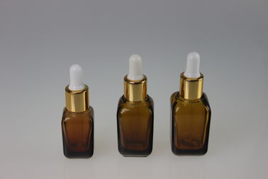 Gepersonaliseerde Amber Essential Oil Glass Bottles 35ML 25ML 15ML met Druppelbuisje